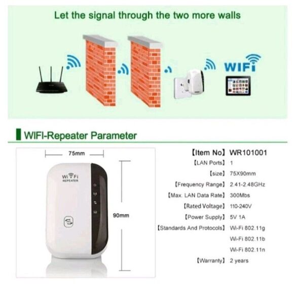 WIRELESS-N WIFI Repeater/Extender - 300Mbps WLAN Support - Picture 13 of 15